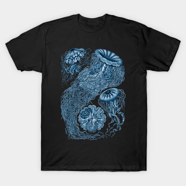 Ernst Haeckel Jellyfish Prussian Blue Jellyfish T Shirt
